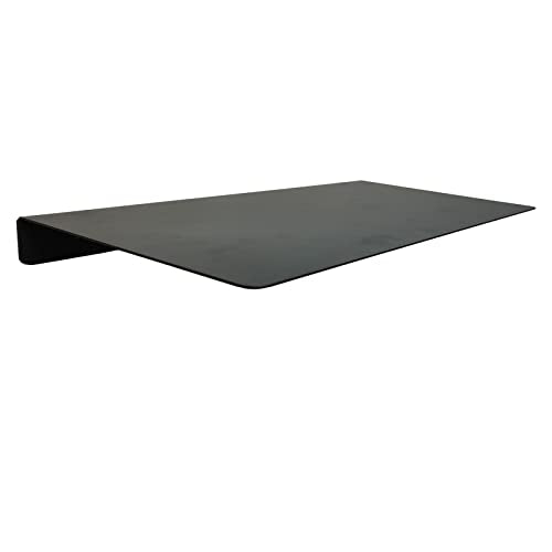 Linear Floating Shelf Wall Mounted Metal Shelves Heavy Duty Industrial Modern Steel Black Linear Metal Wall Shelf Display Shelves for Decorative for Modern Farmhouse Living Room (6.3"*16.5") - size: 6.3"*16.5"