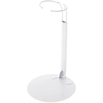Plymor DSP-70W White Adjustable Doll Stand, fits 12, 13, 14, 15, 16, and 17 inch Dolls or Action Figures, Waist is 2.25" - 2.75" wide, 6" - 8" around - color: White
