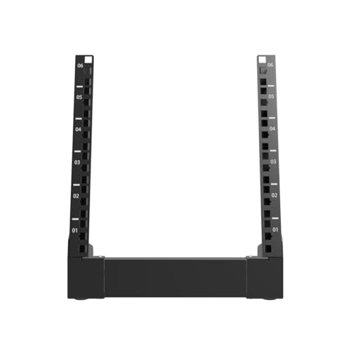 6U Small Desktop Network Rack, 10 inch Mini Open Frame Desktop Cabinet for 10 inch Network, Servers, Audio, Video and Studio Equipment Free Standing Home Office Rack (6U) - size: 6U