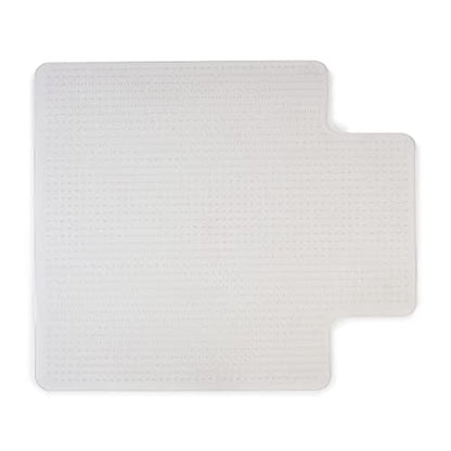 Staples Office Chair Mat, Clear Floor Mats with Lip, Medium-Pile Carpets, Extended Under-Desk Coverage, 45" x 53'' Inch, Smooth Glide - size: 45" x 53", style: Medium-Pile