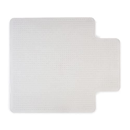 Staples Office Chair Mat, Clear Floor Mats with Lip, Medium-Pile Carpets, Extended Under-Desk Coverage, 45" x 53'' Inch, Smooth Glide - size: 45" x 53", style: Medium-Pile