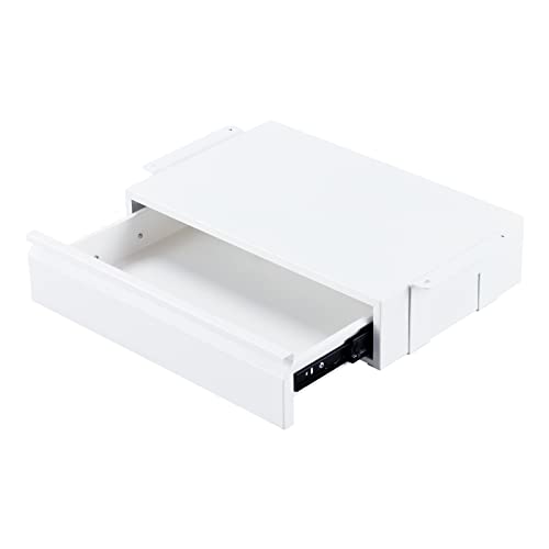 Under Desk Drawer 18", Pull-out Storage Organizer with Large Slide Extension Mounted Under Flat Wooden Table or Workbench, White_Normal Version - color: White_Normal