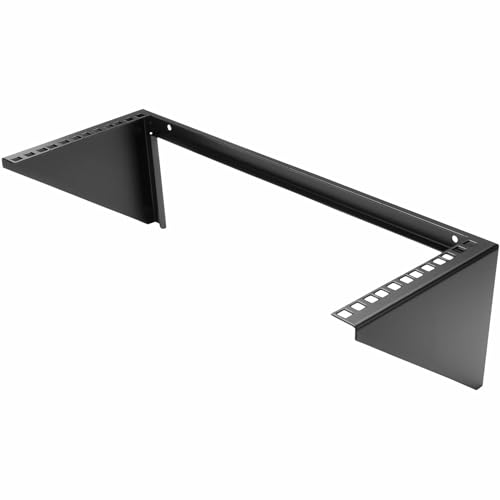 StarTech 4U Vertical Wall-Mount Rack Bracket, 19in, 125lb, TAA (RK419WALLV) - size: 4U