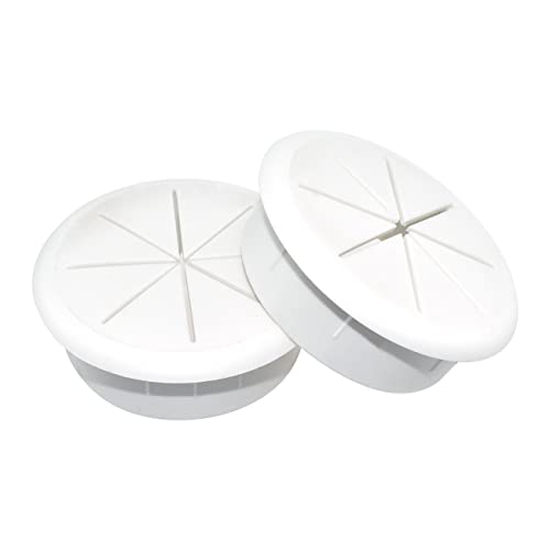 Aifeier ET 2 Inch (50mm) Flexible Desk Grommets Wire Cord Hole Cover Cable Organizer for Desktop Equipment Wiring Management and Protection - size: White 2 Inch (50mm)