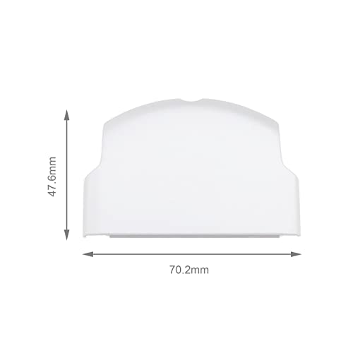 SING F LTD 2PCS Replacement Battery Door Covers Cases Protectors Compatible with Sony PSP 2000 2003 2004 3000 3003 3004 White Plastic Console Accessories - color: White