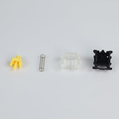 GATERON KS-15 Optical Yellow Keyboard Switches, 35gf RGB LED Infrared Path Linear Key Switches for Mechanical Keyboard (35PCS, Yellow) - color: yellow