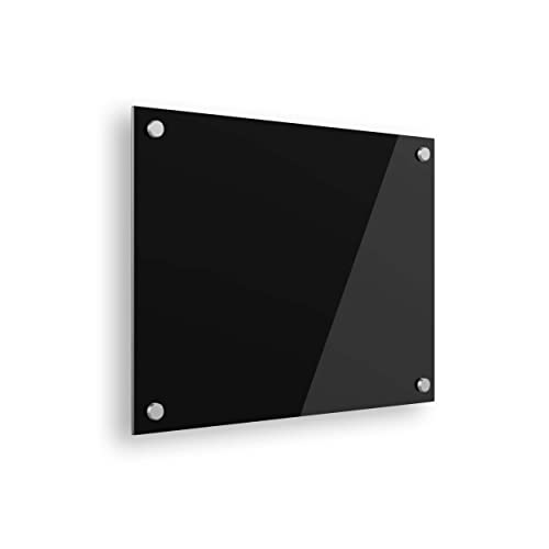Ships Next Day, Made in USA - Acrylic Dry Erase Board | Non-Magnetic Dry Erase Board | Hanging Frameless White Board | Acrylic for Office, School and Home Walls | for Kids & Adults (Black - 12x18) - color: Black, size: 12"x18"