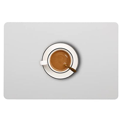 Wipeable Placemats Leather Table Mats Waterproof Heat-Resistant Easy to Clean for Dining Table Set Kitchen Table (2, Slate Grey) - color: Slate Grey, size: set of 2