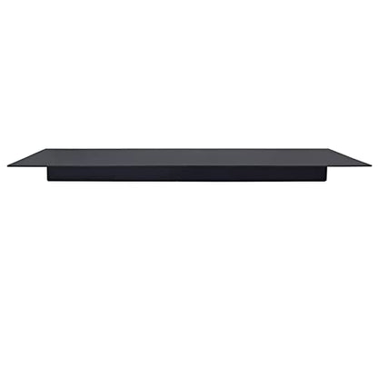 Linear Floating Shelf Wall Mounted Metal Shelves Heavy Duty Industrial Modern Steel Black Linear Metal Wall Shelf Display Shelves for Decorative for Modern Farmhouse Living Room (8-inch X 16.5-inch) - size: 8"*16.5"