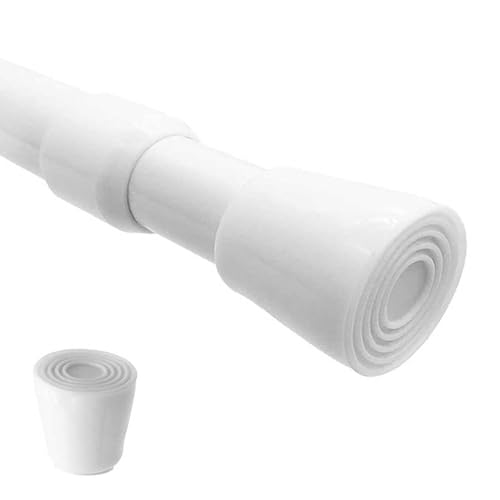 AIJIEGUANG Spring Tension Curtain Rods 28-43in Spring Load Adjustable Expandables Heavy Duty Steel Small Short Tension Curtain Rod for Windows,Kitchen,Doorway,Bathroom,Cupboard Bars