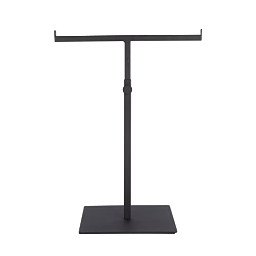 Polmart Countertop Adjustable Display Stand Stand for Purses/Handbags, Wreaths, Wigs, Hats and Crafts (T-Stand, Black) - color: Black Matte