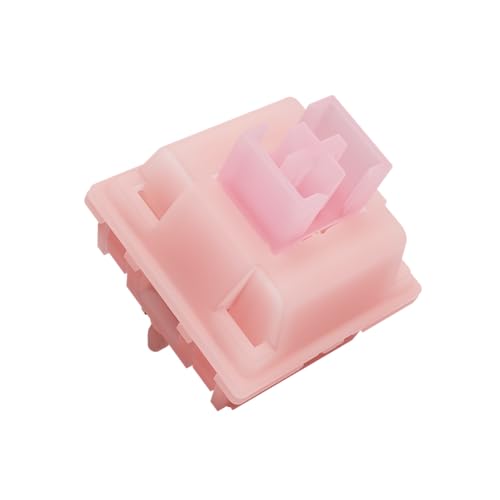OOCTPK Chilkey WS Pink Pearl Linear Mechanical Keyboard Switches, Pre Lubed 5 Pins Keyboard Switch Set with POM Stem, PA Housing for Gaming DIY Keyboard (35Pcs) - color: WS Switches-Linear-Pink-35 Pcs