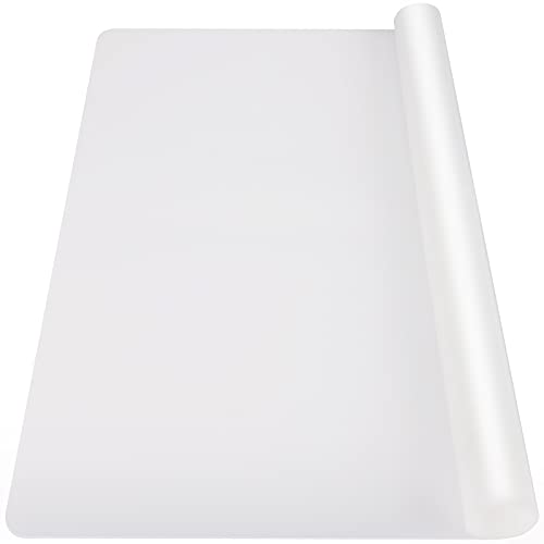 Ewen 39.4x23.5in 2mm Extra Large Silicone Mat, Thick Heat Resistant Placemat Silicone Mats for Kitchen Counter, Bar Workbench Table Protector Cover Pad for Air Fryer Coffee Maker Stove Translucent - color: Translucent, size: 39.4"L x 23.5"W