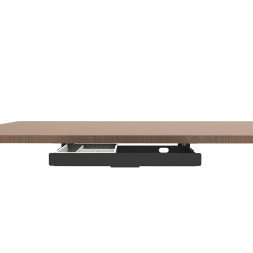 Under Desk Slide Out Pencil Drawer, Storage Organizer 15 Inch Wide, Ball-Bearing Slides, Black (8x14.4 Inch)