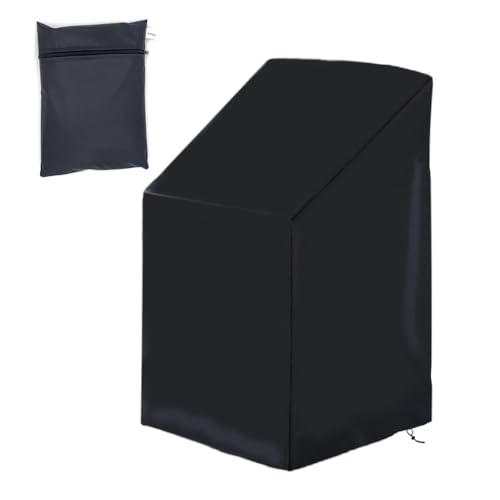 Outdoor Chair Cover Waterproof Sunproof Oxford Fabric with Drawstring - All Weather Protection for Patio, Garden, Balcony Furniture (Black 1 piece) - size: 42"*26.7"*24"(1 piece)