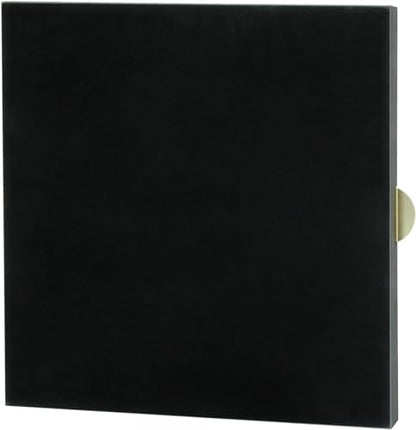 HofferRuffer Extra Large Square Serving Tray, Elegant Faux Leather Ottoman Tray with Gold Hardware Handles, Serve Tea, Coffee or Breakfast in Bed, 23.6 x 23.6 inches (Large Square) - color: Dark Grey, size: 23.6" x 23.6" x 2"