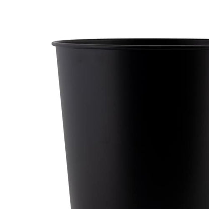 Bath Bliss 5 Liter Small Wastebasket | 2 Pack | Round Open Top | Trash Can | Bathroom | Bedroom | Kitchen | Office | Dorm | Disposal Waste Bin | Garbage | Matte Black - color: Black, size: 2 Pack