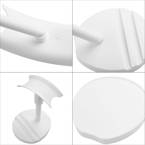 YAODHAOD Desktop Headphone Stand, Universal Headphone Holder with Phone Holder,Anti-Slip Base, for Desk, Office, Home Headphones Support Accessory (White) - color: White