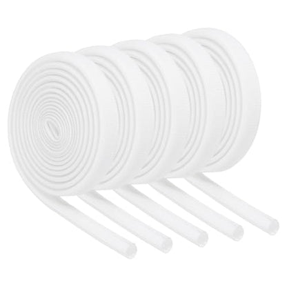MECCANIXITY 5Pcs Wire Insulation Braid Fire Sleeve,3.28Ft-5mm ID White, High Temp Silicone Coated Fiberglass Sleeving for Automotive Hose Lines Electrical Wiring - color: White, size: 3.28Ft-5mm