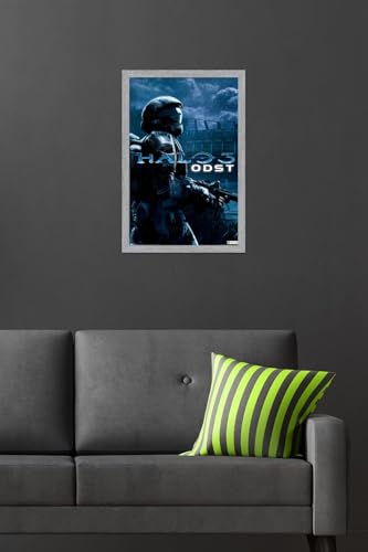 Halo: ODST - Key Art Wall Poster, 22.4L" x 14.7W", Gray Framed Version - color: Gray Framed Version, size: 22.4"L x 14.7"W