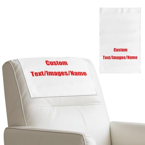 Custom Your Own Image Headrest Recliner Protector Personality for Recliner Sofa Couch Loveseat Headrest Cover Hoursewarming Gifts for Friends, 2 Packs - color: A-custom