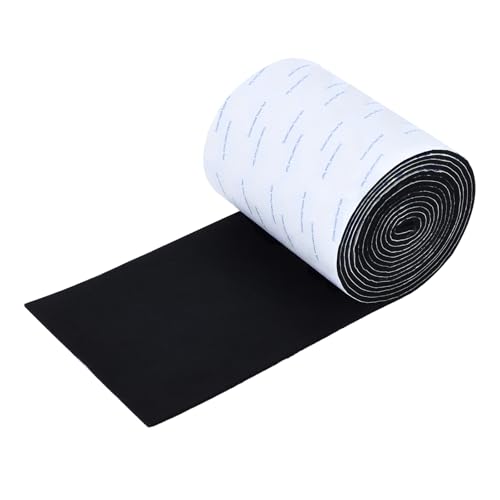 VOCOMO Felt Furniture Pads, Heavy Duty Felts Strip Roll with Adhesive Backing Felt Pads Furniture Feet Cuttable Felts Tape for Protecting Hardwood Floors(5 x 120 x 0.12 Inch, Black) - color: Black, size: 5" x 120" (1 Pack)