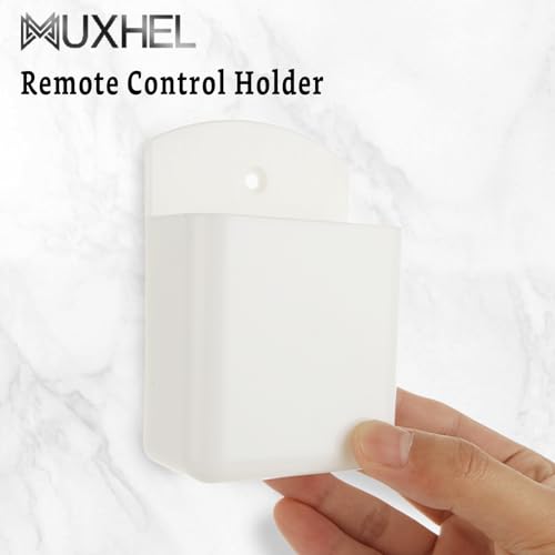 12 Pcs Remote Control Holder Wall Mount, White Self Adhesive Wall Organizer, TV Remote Holder Wall Pen Holder for Home, Office, School