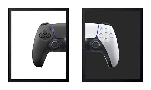 Poster Master 2-Piece Gaming Print - Video Game Poster - Retro Game Controller Art - Black & White Wall Design - Geeky & Pop Art - Great Gaming Room or Office Decor - 11x14 UNFRAMED Wall Art - color: Style-01, size: 11"L x 14"W