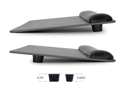 3M WR420LE Gel Wrist Rest Keyboard Platform, 19.5 x 10.5 Inch, Black Leatherette
