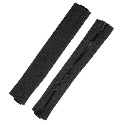 PATIKIL 22x4 in Office Chair Armrest Covers, 1 Pair Office Chair Arm Covers Long Computer Chairs Arm Rest Cover with Zipper Removable Rest Slipcover Hand Rest Protector, Black - color: Black