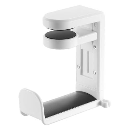 HARFINGTON Headphone Stand Holder 360 Degree Adjustable Clamp Desk Hook Clamp 0.39"-1.65" Clamping Range PC Gaming Headset Stand for Headphone Earphone, White/Black - color: White Black