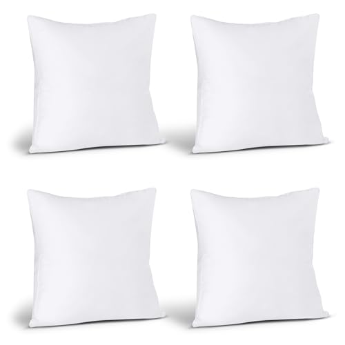 Utopia Bedding Throw Pillows Insert (Pack of 4, White) - 26 x 26 Inches Bed and Couch Pillows - Indoor Decorative Pillow - size: 26x26 Inch