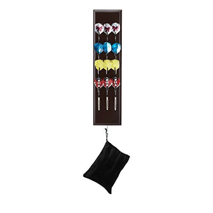 Viper Wall Mounted Dart Holder/Caddy Display, Holds 12 Steel and Soft Tip Darts - color: Mahogany Finish