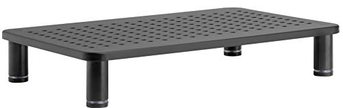 Husky Mounts Monitor Riser Laptop Stand, Adjustable Legs, Stackable, 14.5" x 9.25" x 3.25" Max Height, Matte Black Steel, 1 Stand - size: Single Pack