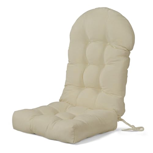 Rocking Chair Cushions Set - Non-Slip Adirondack Chair Cushions with Ties Indoor/Outdoor Rocking Chair Pad for Living Room, Bedroom, Balcony, Office - color: Indoor Beige