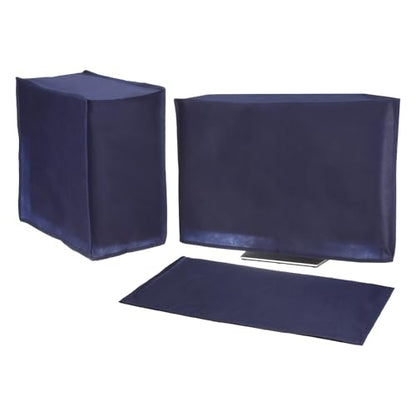 PATIKIL Computer Dust Cover Set, 19" Monitor Keyboard and Host PC Dust Proof Computer Protection Case for Desktop PC CPU Protector - 3Pcs (Blue) - size: 19"