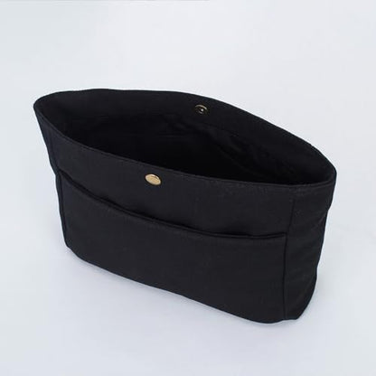 YONEBN waterproof Storage Bag Lightweight Large Capacity nylon Bag Inner Bag Handbag Organizer - color: Canvas/Black