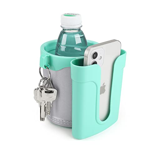 Accmor 3-in-1 Bike Cup Holder with Cell Phone Keys Holder, Bike Water Bottle Holders, Universal Bar Drink Cup Can Holder for Bicycles, Motorcycles, Scooters, Grey Green - color: Grey Green