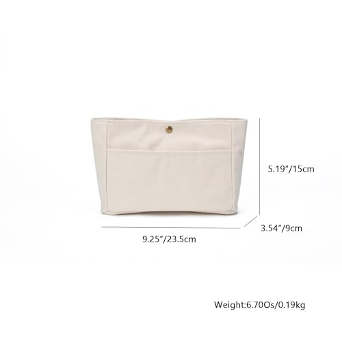 YONEBN waterproof Storage Bag Lightweight Large Capacity nylon Bag Inner Bag Handbag Organizer - color: Canvas/Beige