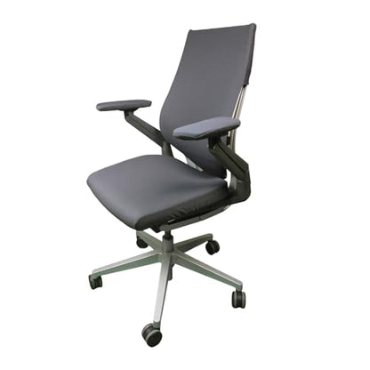 Suitable for Steelcase Gesture Chair Covers (4 Pieces Including armrest Covers) Breathable, Comfortable, and Slip-on (Night Owl Gray) - color: Night Owl Gray