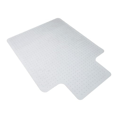 HON Office Chair Mat for Carpet, Clear Desk Mat with Extended Lip for Rolling Computer Chairs, Heavy Duty Vinyl Floor Protector for Low Pile Carpet, 36 x 48 in, Clear