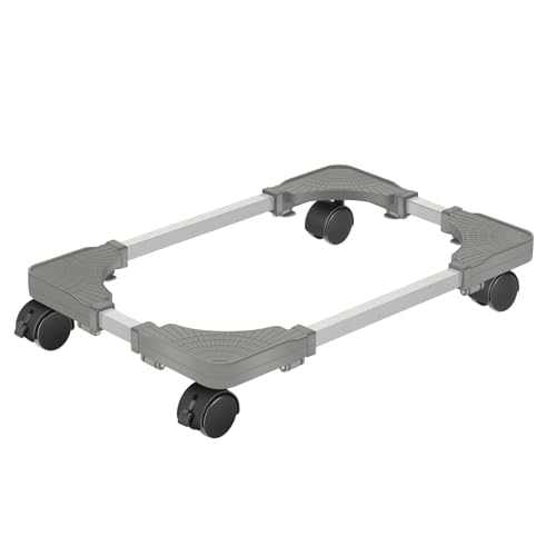 Liitrton Mobile CPU Stand with 4 Locking Casters, Ventilated PC Tower Stand for Floor, Fits Most PC Towers, Office Gamers (Light Grey) - color: Light Grey