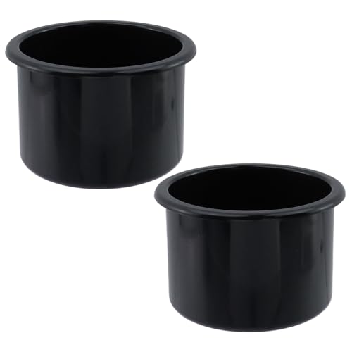 Dnyta 2Pcs 4" x 2.5" Black Plastic Cup Holder Insert, Sofa Recliner Car Seat Cups Holder Replacement, Poker Table Cup Holders, for Table, Sofa, Boats, Truck, Car - color: 2pcs, Black, size: 4" x 2.6", Regular style