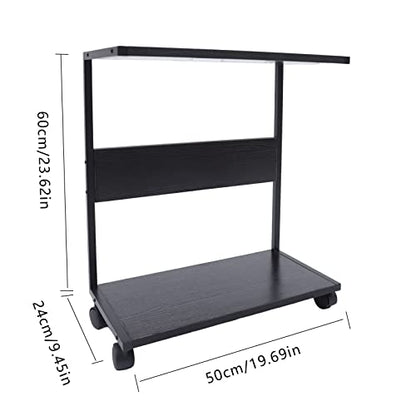 2 Tier Computer Tower Stand, CPU Holder Stand Cart with Rolling Caster Wheels, Mobile PC Tower Stand for Office Home Gaming Accessories Fits Most PC
