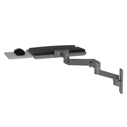 Ergotron – Upgraded LX Pro Premium Keyboard Arm, Wall Mount Adjustable Keyboard Tray – Dark Grey - color: Dark Grey