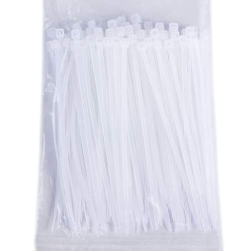 4 Inch Zip Ties (Tying Length 2.8"), 300pcs Nylon Cable Ties WHITE - color: White 300pcs, size: 4 inch