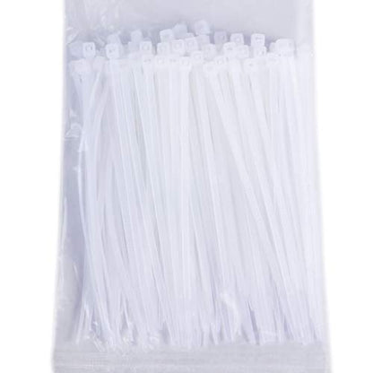 4 Inch Zip Ties (Tying Length 2.8"), 300pcs Nylon Cable Ties WHITE - color: White 300pcs, size: 4 inch