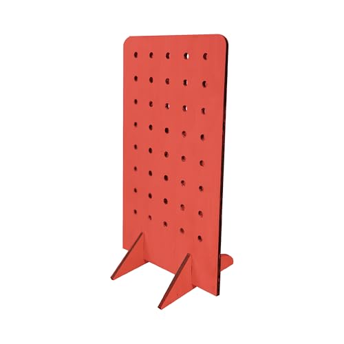 Torched Pegboard Display Stand for Jewelry, Craft Shows, Selling, Vendor Events, Tools, Peg Board Accessories Rack Organizer, Small 5.88" L x 4.3" W x 9.88" H, RED - color: Red, size: Small