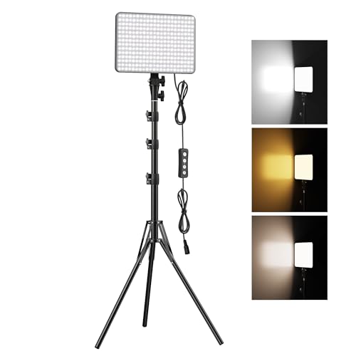 30W Upgraded Photography Lighting Kit, Anautin 1-Pack LED Video Lighting for Video Recording, 3700Lux Studio Lights with Tripod Stand for Photography, Streaming, Gaming, Podcast, Filming, Vlogging - size: 1-Pack, style: 30W Video Light