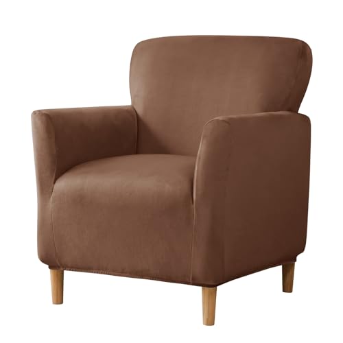 HAOYONG Banquet Armchair Slipcover Stretch Velvet Chair Covers 1-Piece Armchair Sofa Covers Soft Arm Chair Cover Removable Washable Single Couch Covers Furniture Protector for Living Room - color: 12, size: Set of 1